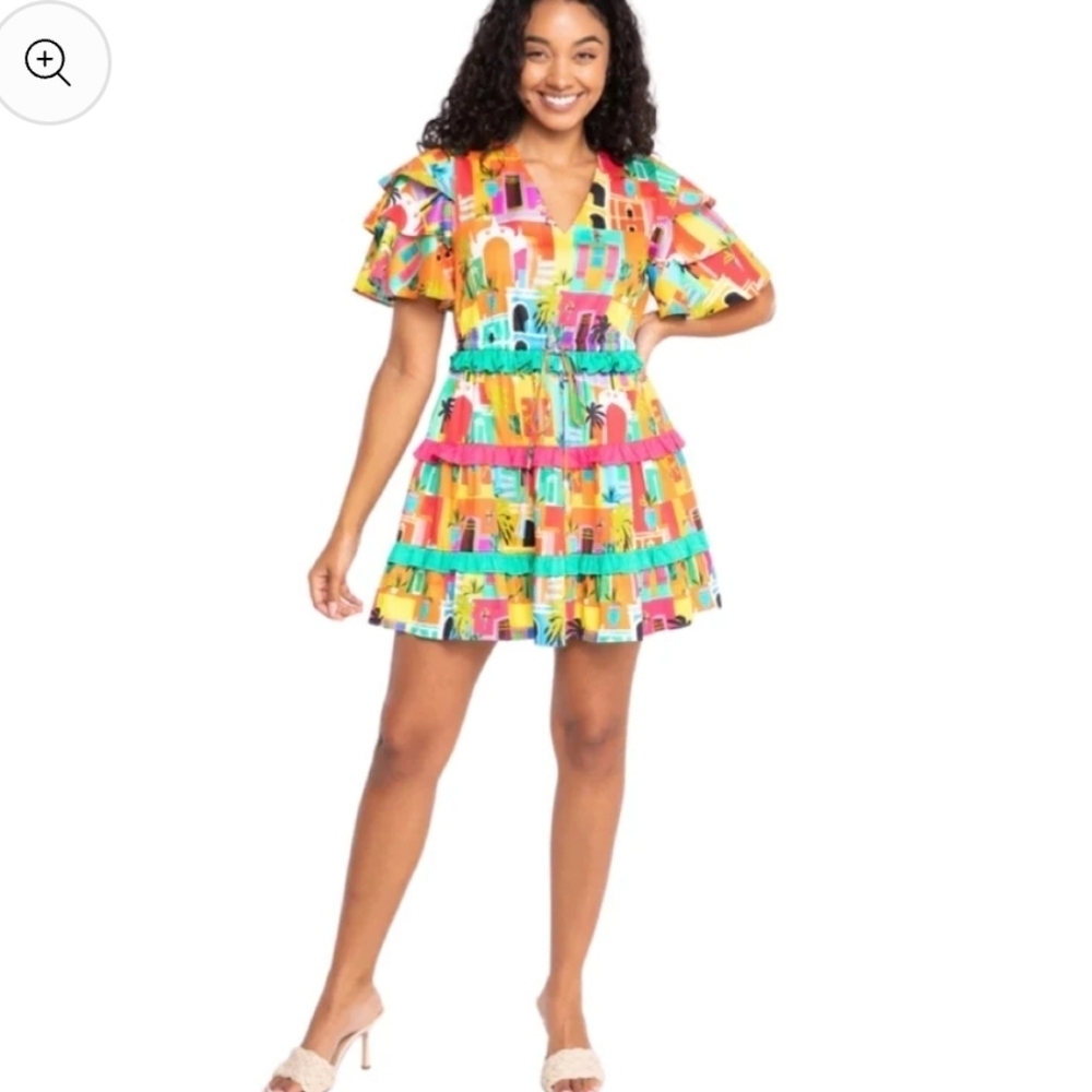 Alden Aldair Sabrina Dress Casa Blanca NWT Sz M
